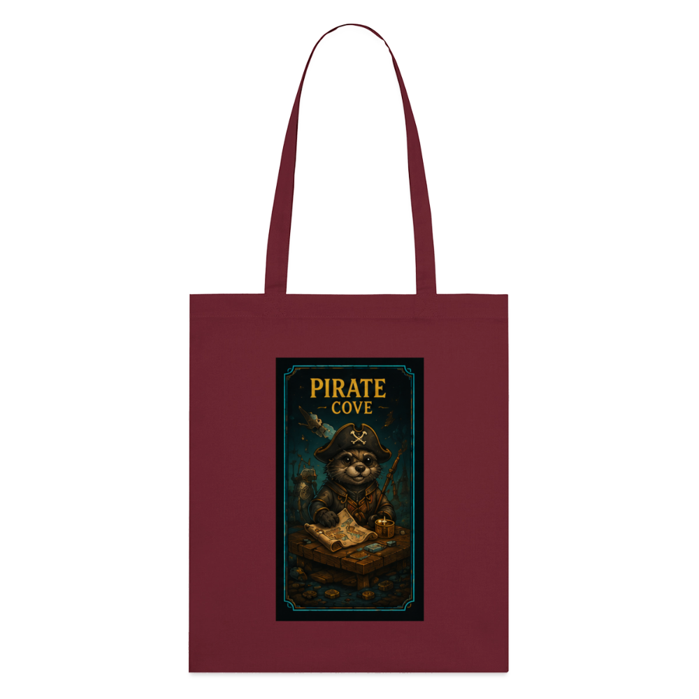 Pirate Cove, Stoffbeutel aus Bio-Baumwolle - Burgunderrot