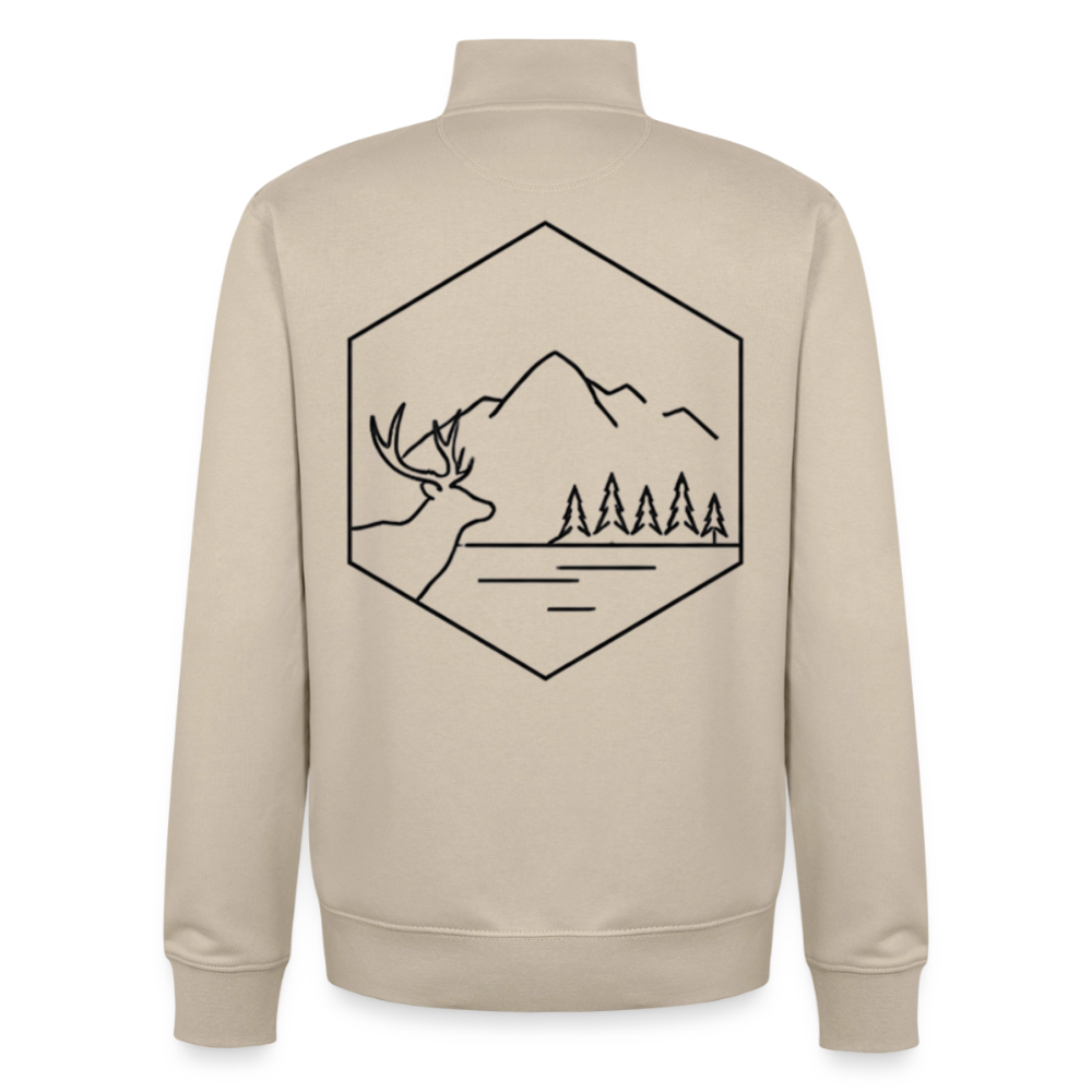 Find Your Balance, unisex Sweatshirt-Jacke aus Bio-Baumwollgemisch - desert dust