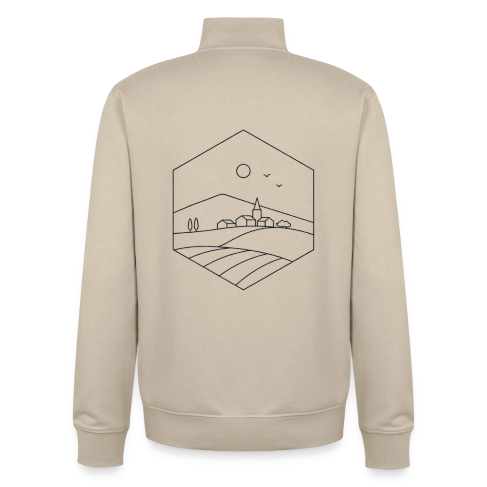Settle & Build, unisex Sweatshirt-Jacke aus Bio-Baumwollgemisch - desert dust