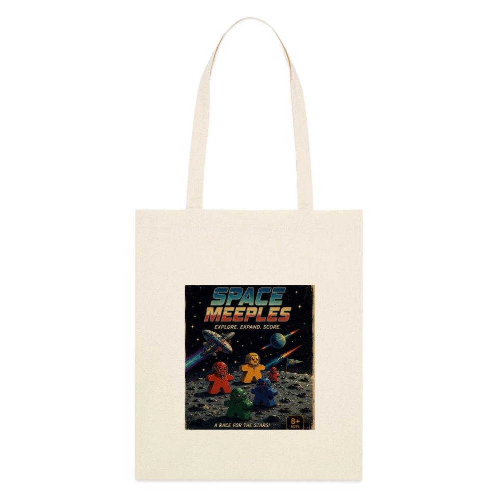 Space Meeples, Stoffbeutel aus Bio-Baumwolle - Natur
