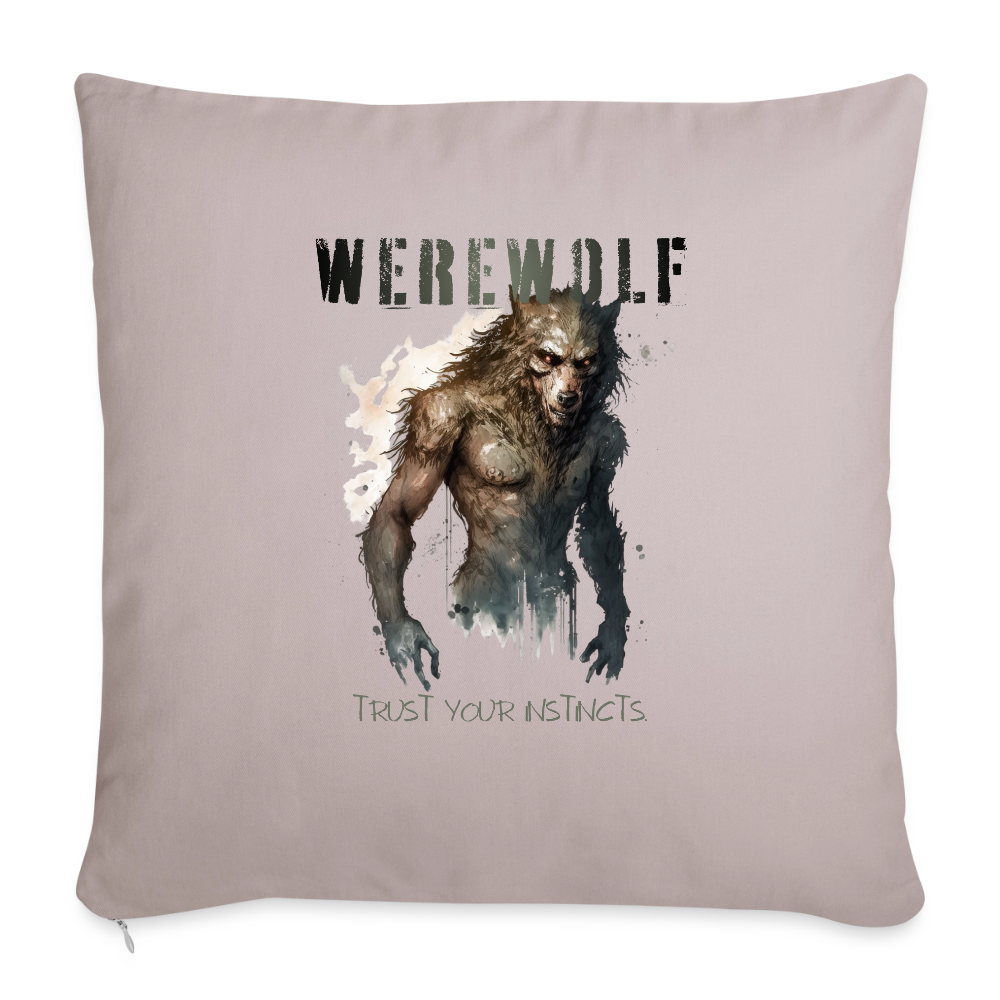 Werewolf – Trust Your Instincts - Sofakissen mit Füllung 44 x 44 cm - helles Taupe