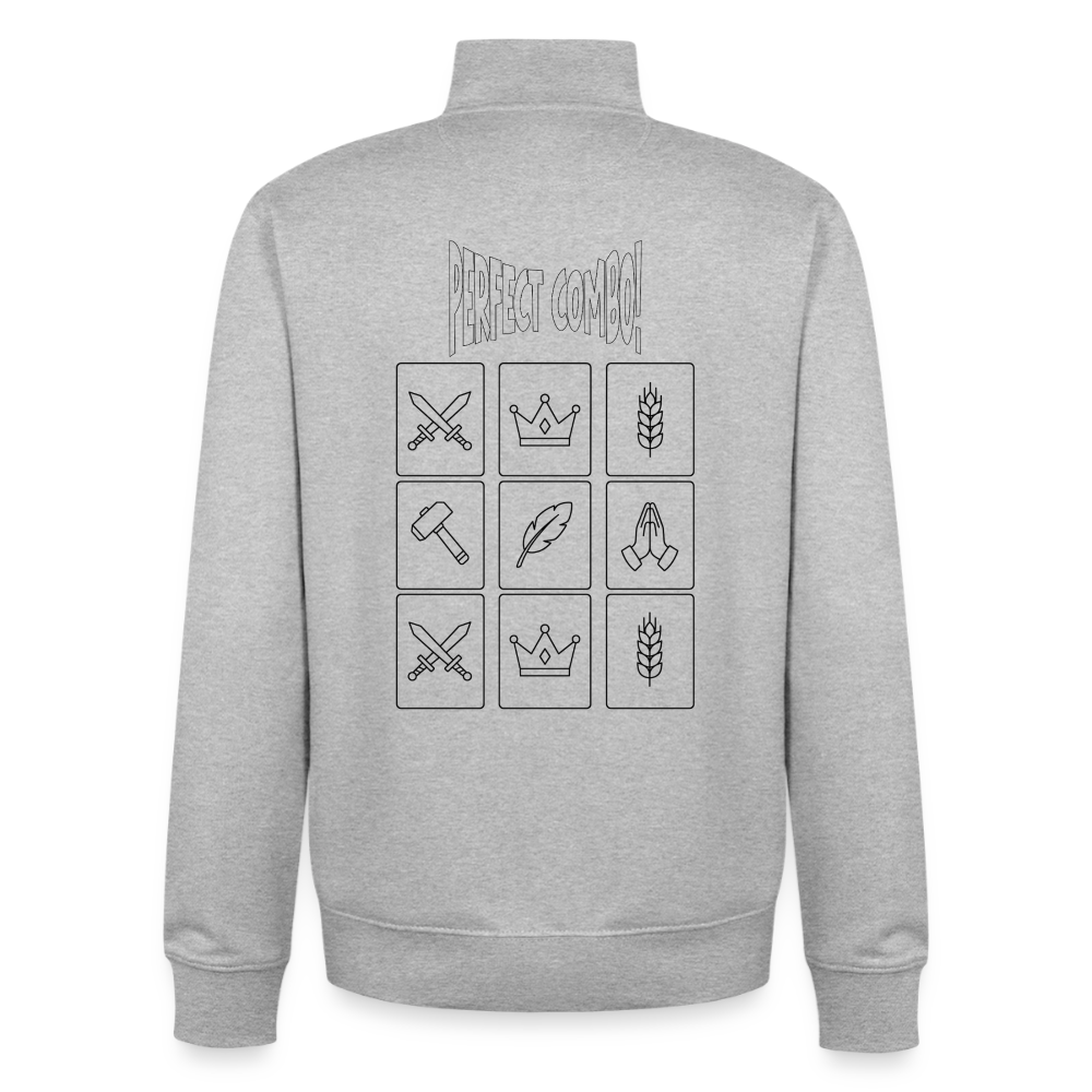 Perfect Combo, unisex Sweatshirt-Jacke aus Bio-Baumwollgemisch - heather grey