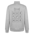 Perfect Combo, unisex Sweatshirt-Jacke aus Bio-Baumwollgemisch - heather grey