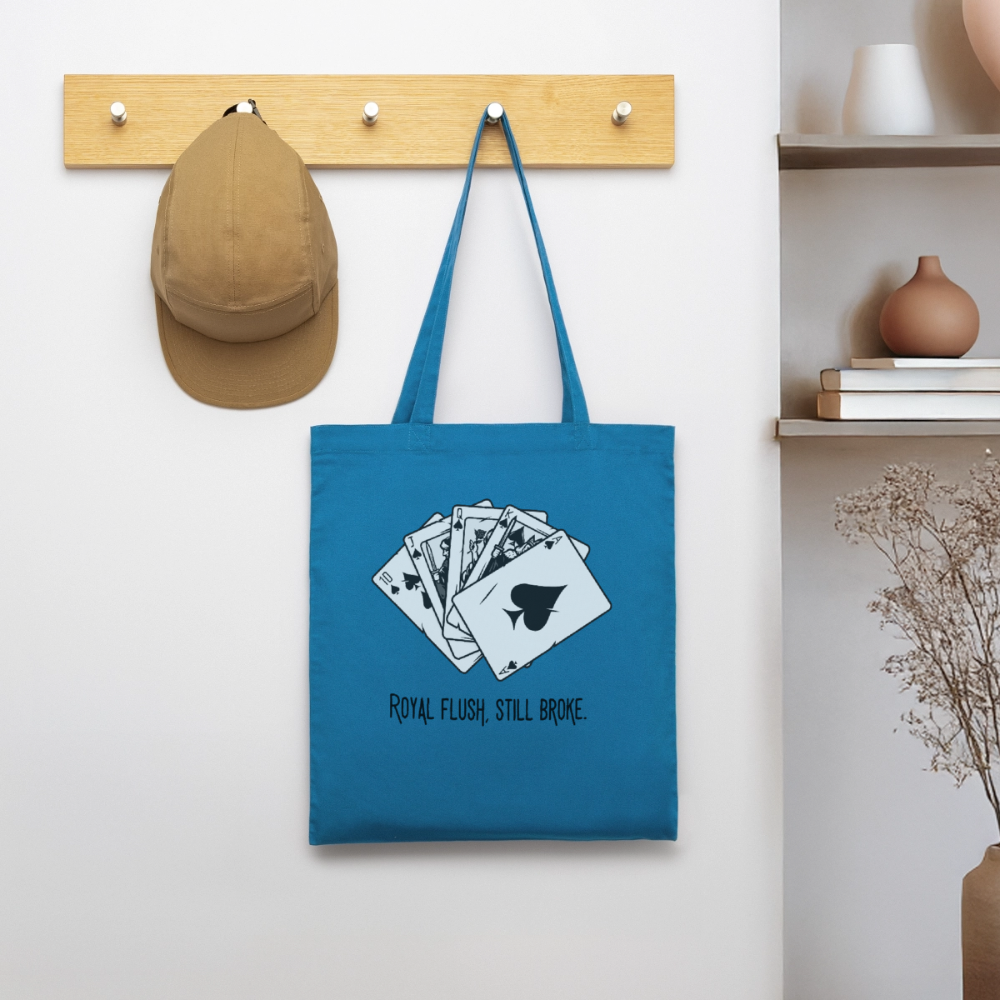 Royal Flush Broke,  Stoffbeutel aus Bio-Baumwolle - royal blue
