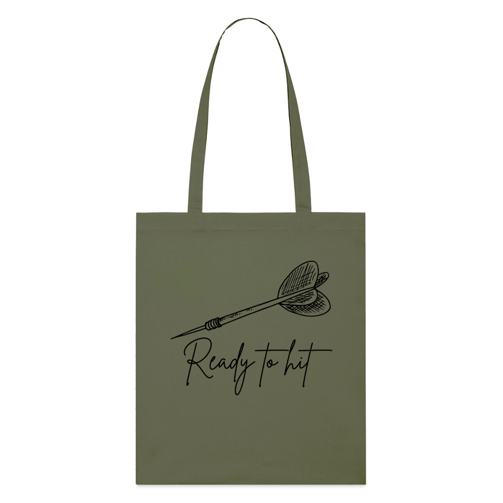 Dart Ready, Stoffbeutel aus Bio-Baumwolle - khaki