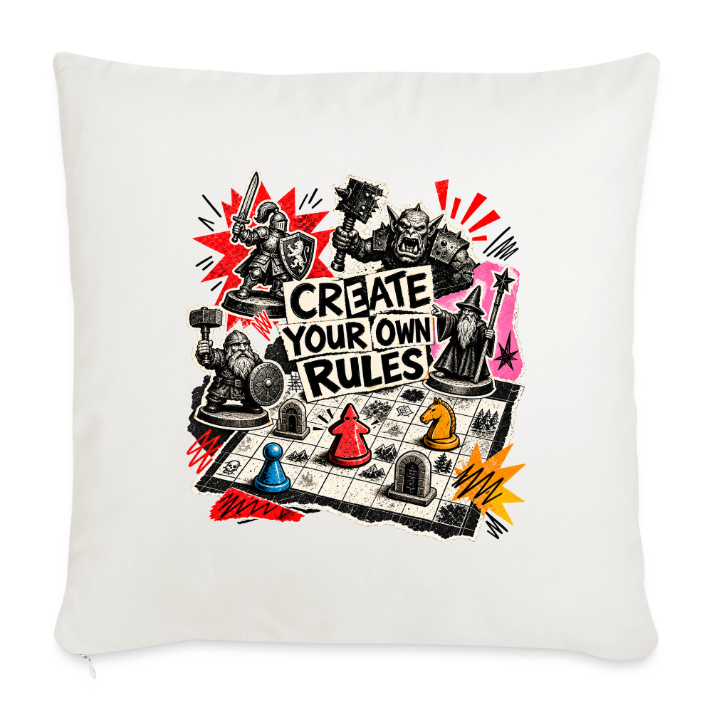Create Your Own Rules - Sofakissen mit Füllung 44 x 44 cm - Naturweiß 