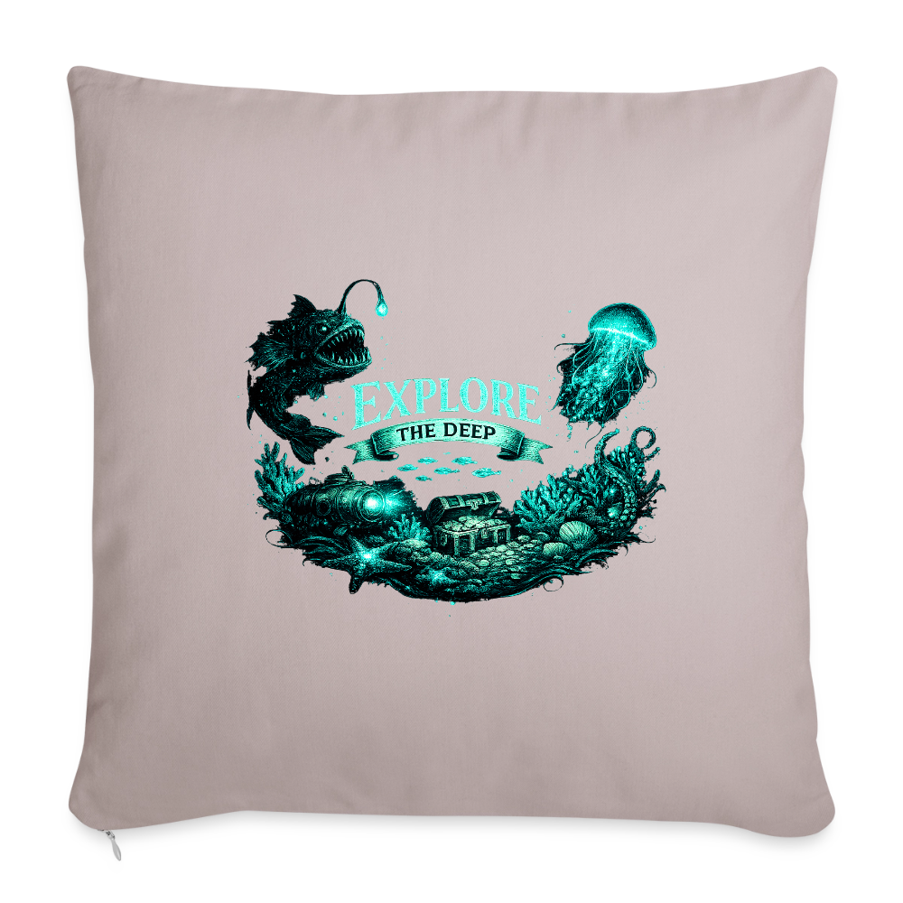 Bioluminescent Ocean - Sofakissen mit Füllung 44 x 44 cm - helles Taupe