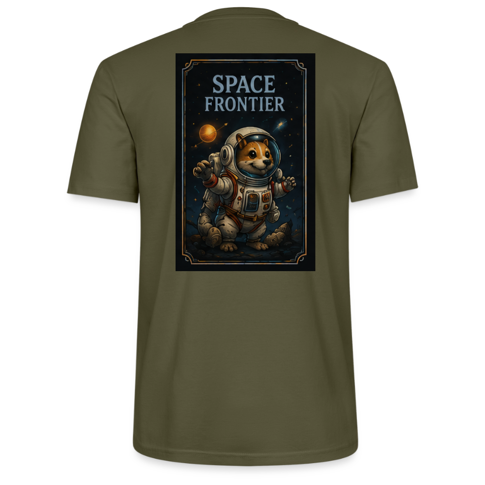 Space Frontier, unisex T-Shirt aus Bio-Baumwolle - Khaki