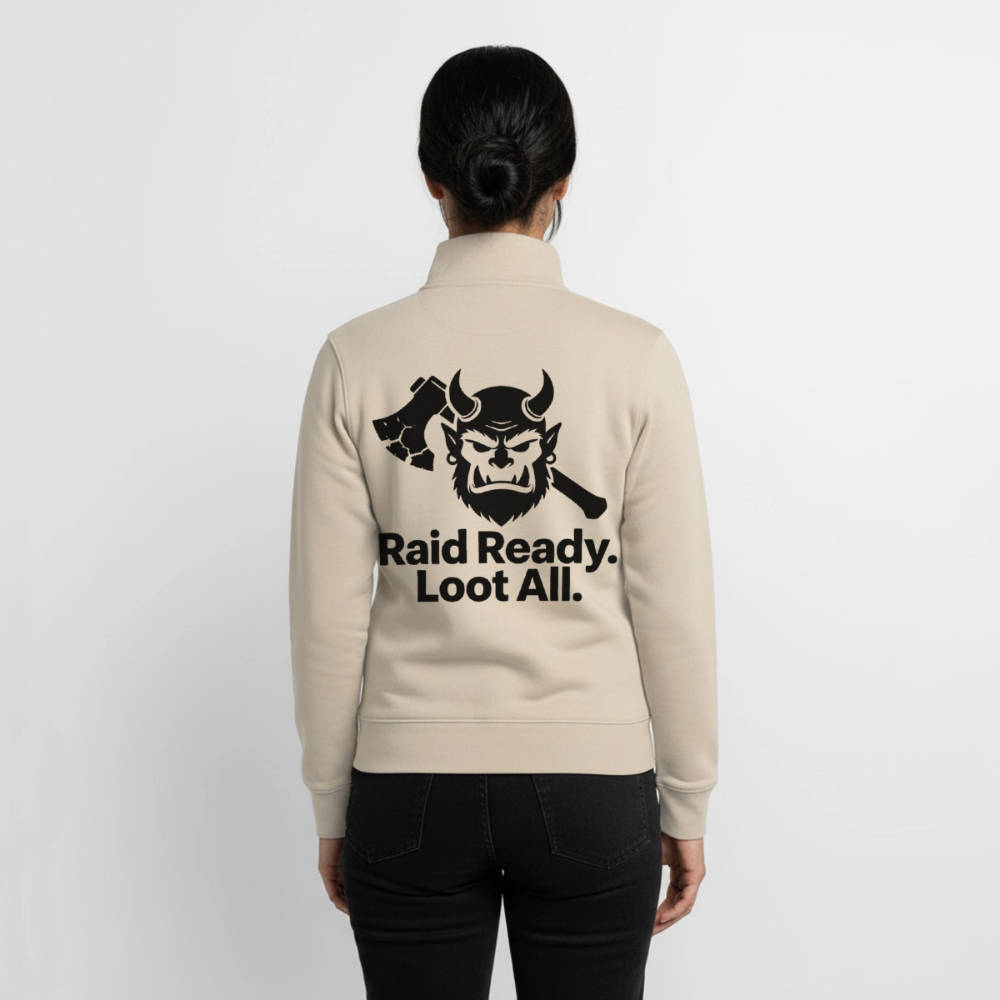 Loot Goblin Mode, unisex Sweatshirt-Jacke aus Bio-Baumwollgemisch - desert dust
