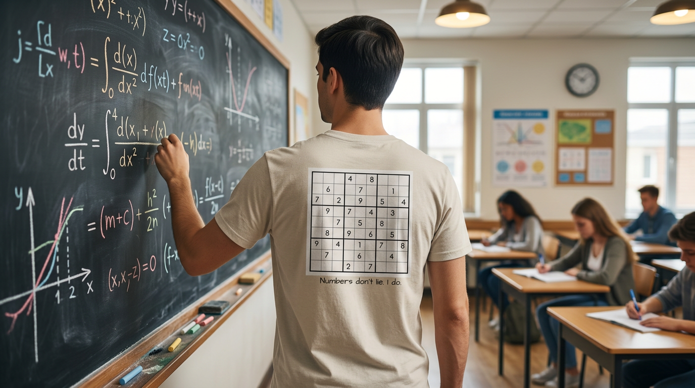 Sudoku Liar, unisex T-Shirt aus Bio-Baumwolle in Umstellung