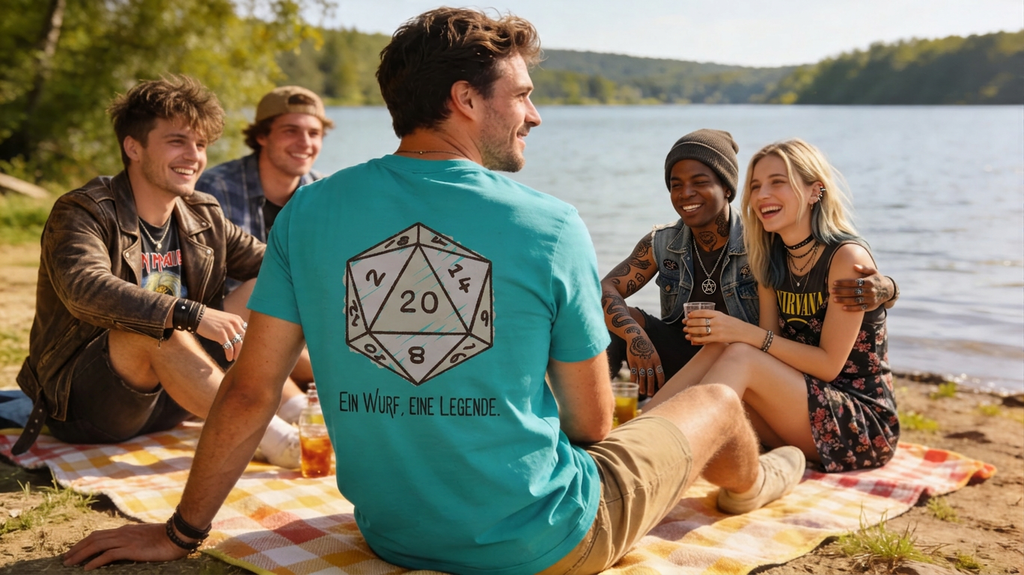 D20-Legende, unisex T-Shirt aus Bio-Baumwolle in Umstellung