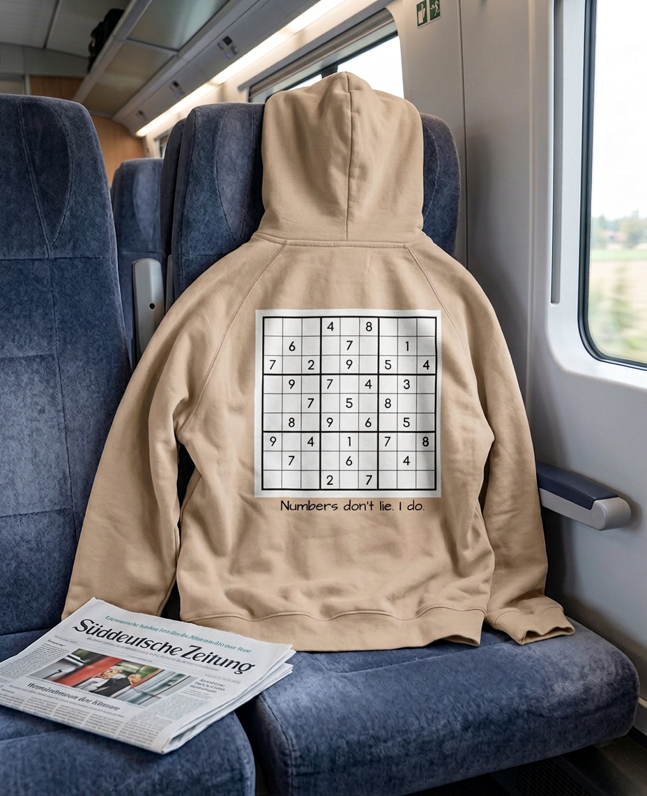 Sudoku Liar, unisex Kapuzenpullover aus Bio-Baumwollgemisch