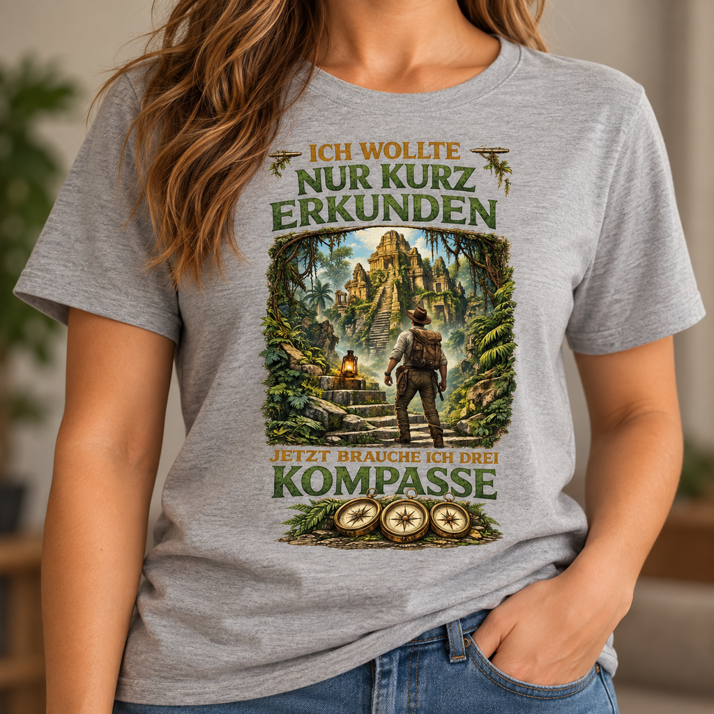Nur kurz erkunden - Heavy Cotton T-Shirt