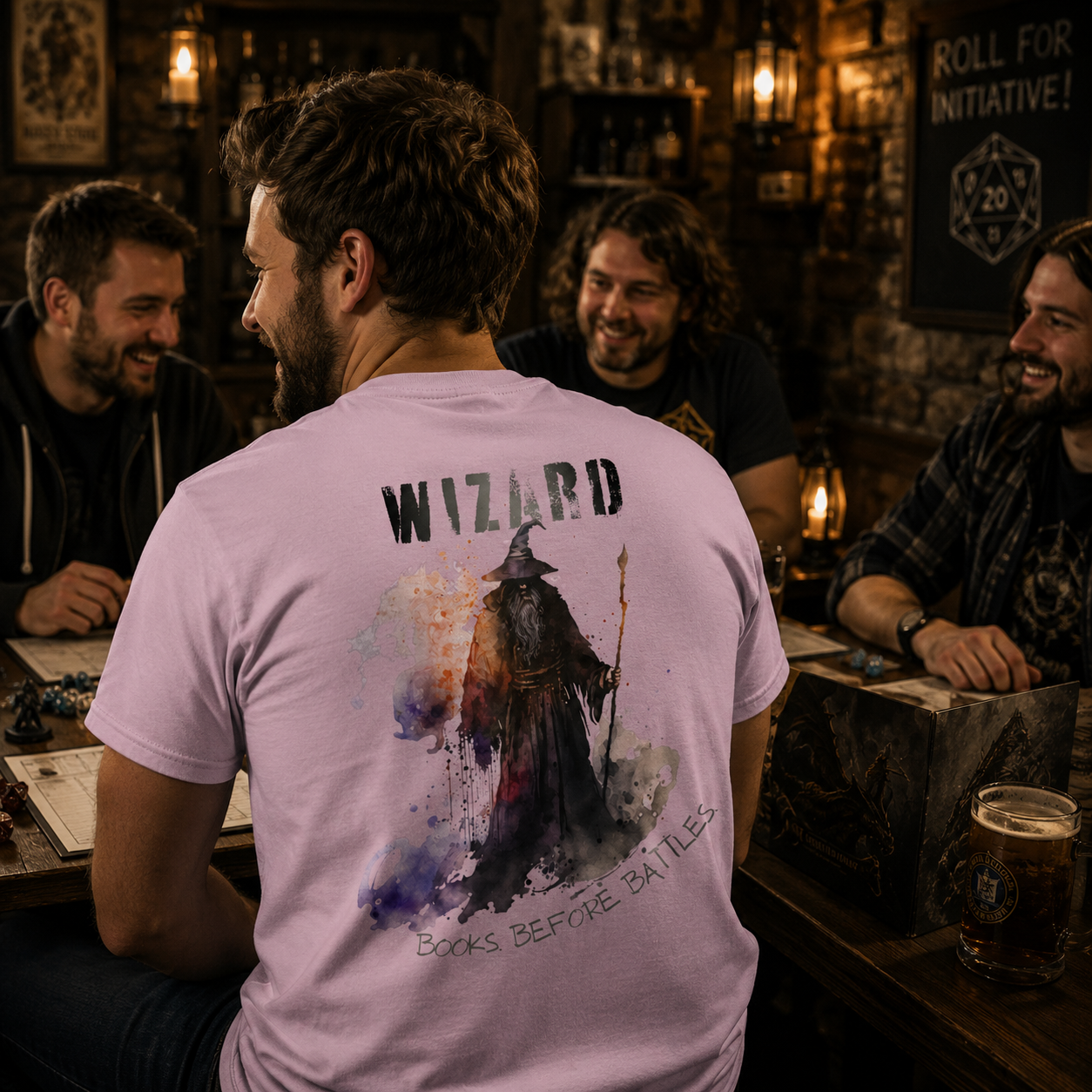 Wizard – Books Before Battles - Heavy Cotton T-Shirt