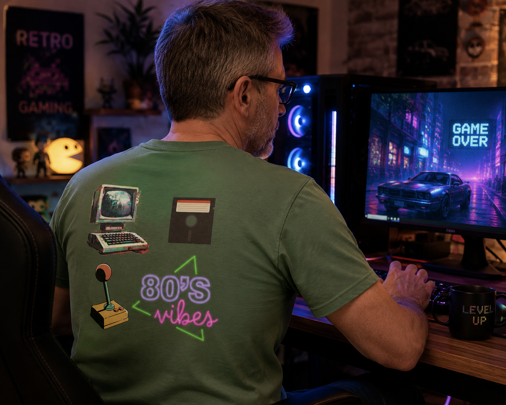 80's Gaming - Heavy Cotton T-Shirt