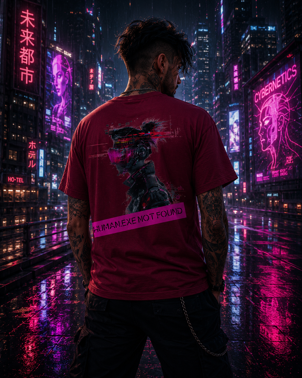 Human.exe Not Found - Heavy Cotton T-Shirt