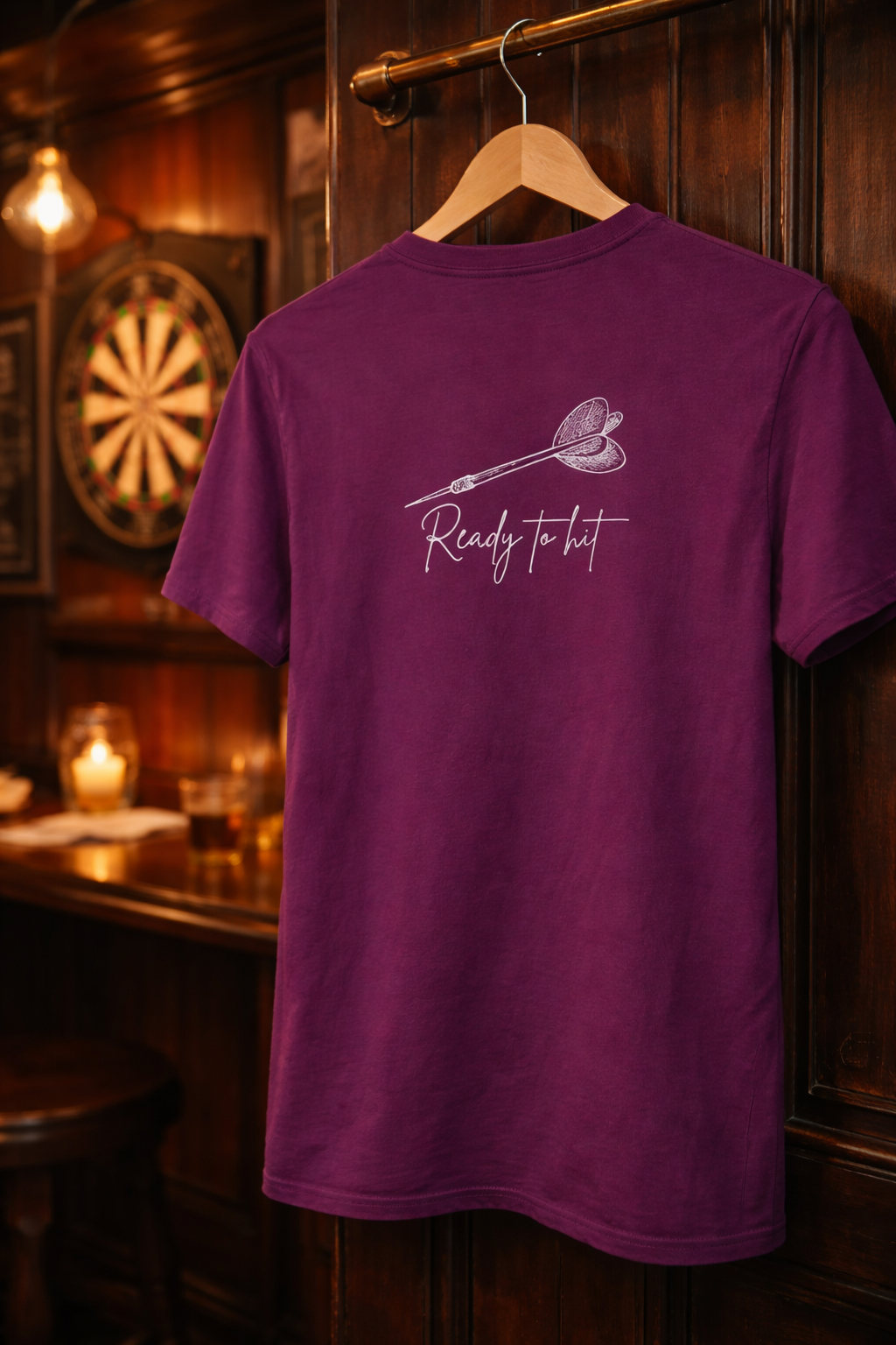 Dart Ready, unisex T-Shirt aus Bio-Baumwolle in Umstellung