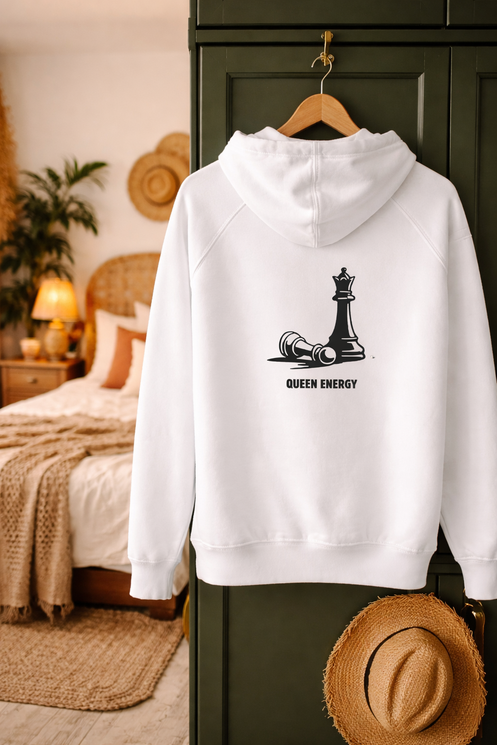 Ein Zug. Eine klare Sache. Unisex Kapuzenpullover aus Bio-Baumwollgemisch