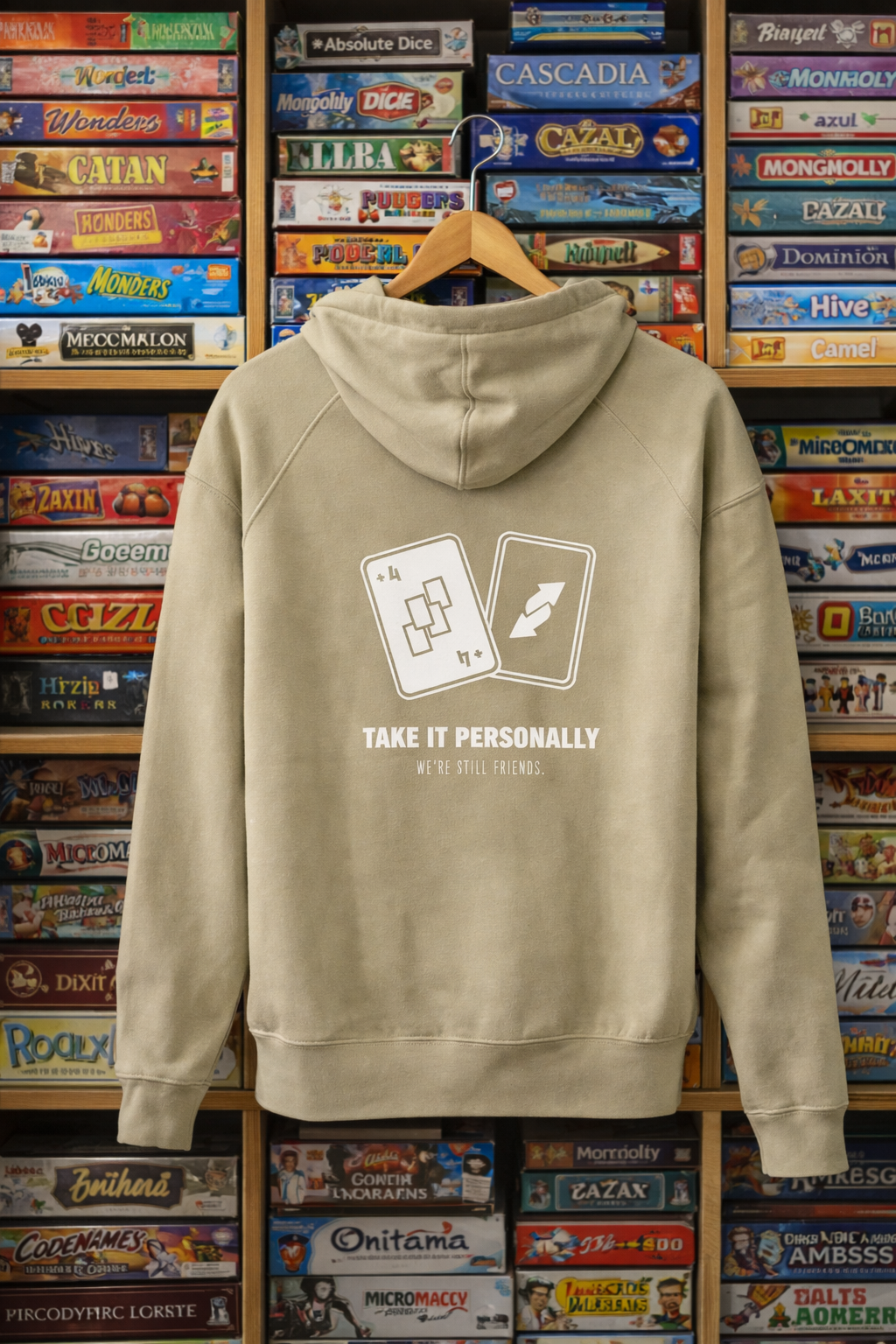 Draw Four – We’re Still Friends, unisex Kapuzenpullover aus Bio-Baumwollgemisch