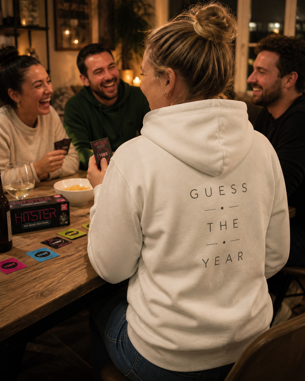 Guess the Year, unisex Kapuzenpullover aus Bio-Baumwollgemisch