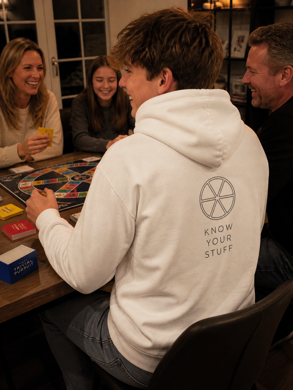 Know your Stuff, unisex Kapuzenpullover aus Bio-Baumwollgemisch