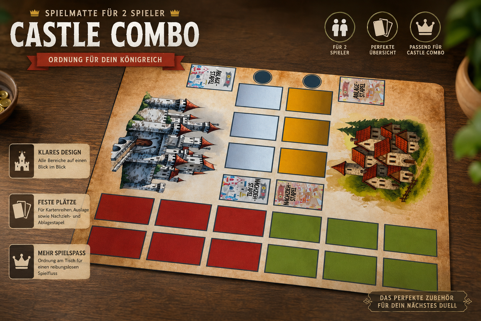 Spielmatte kompatibel mit Castle Combo für 2 Spieler
