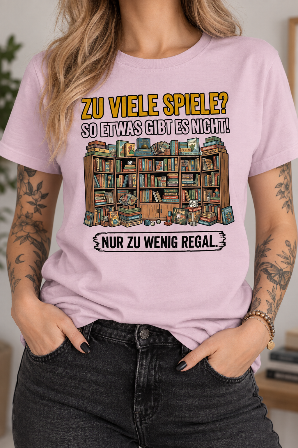Zu viele Spiele? Zu wenig Regal.  - Heavy Cotton T-Shirt