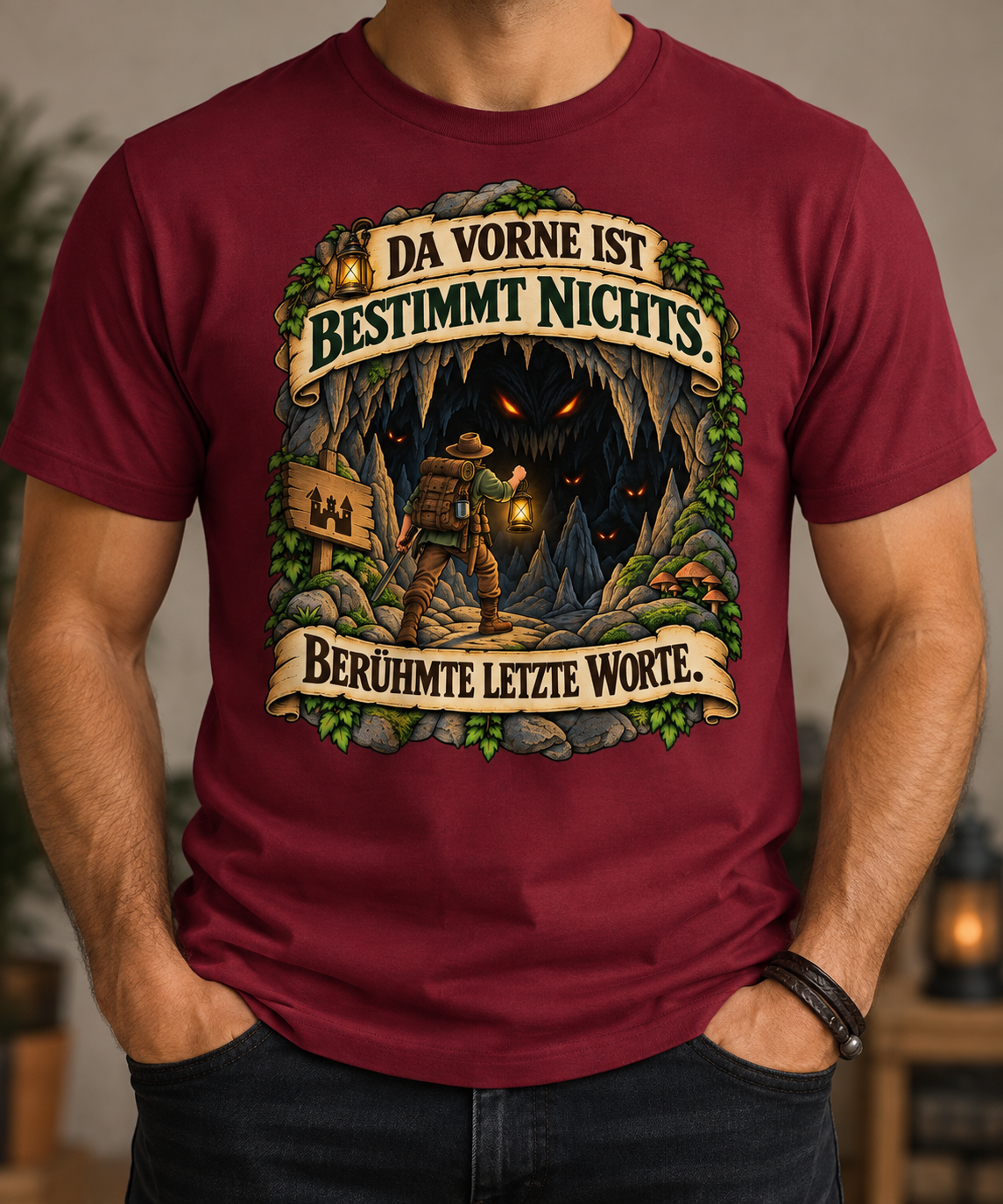 Da vorne ist bestimmt nichts - Heavy Cotton T-Shirt