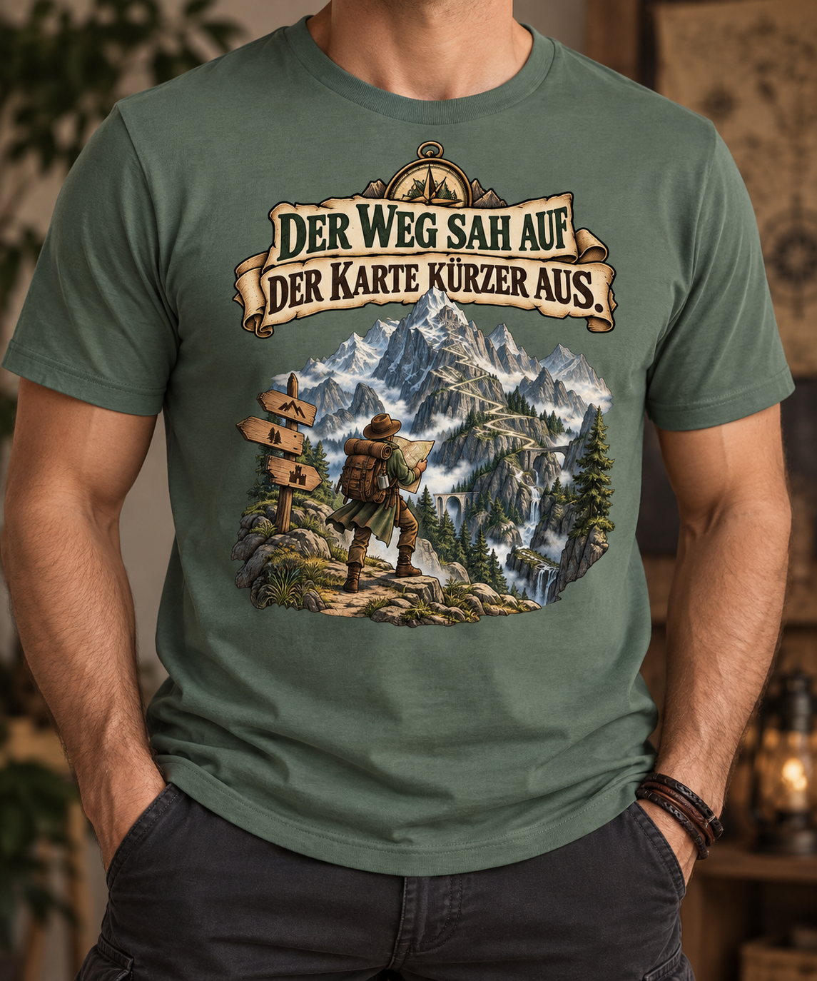 Der Weg sah auf der Karte kürzer aus - Heavy Cotton T-Shirt