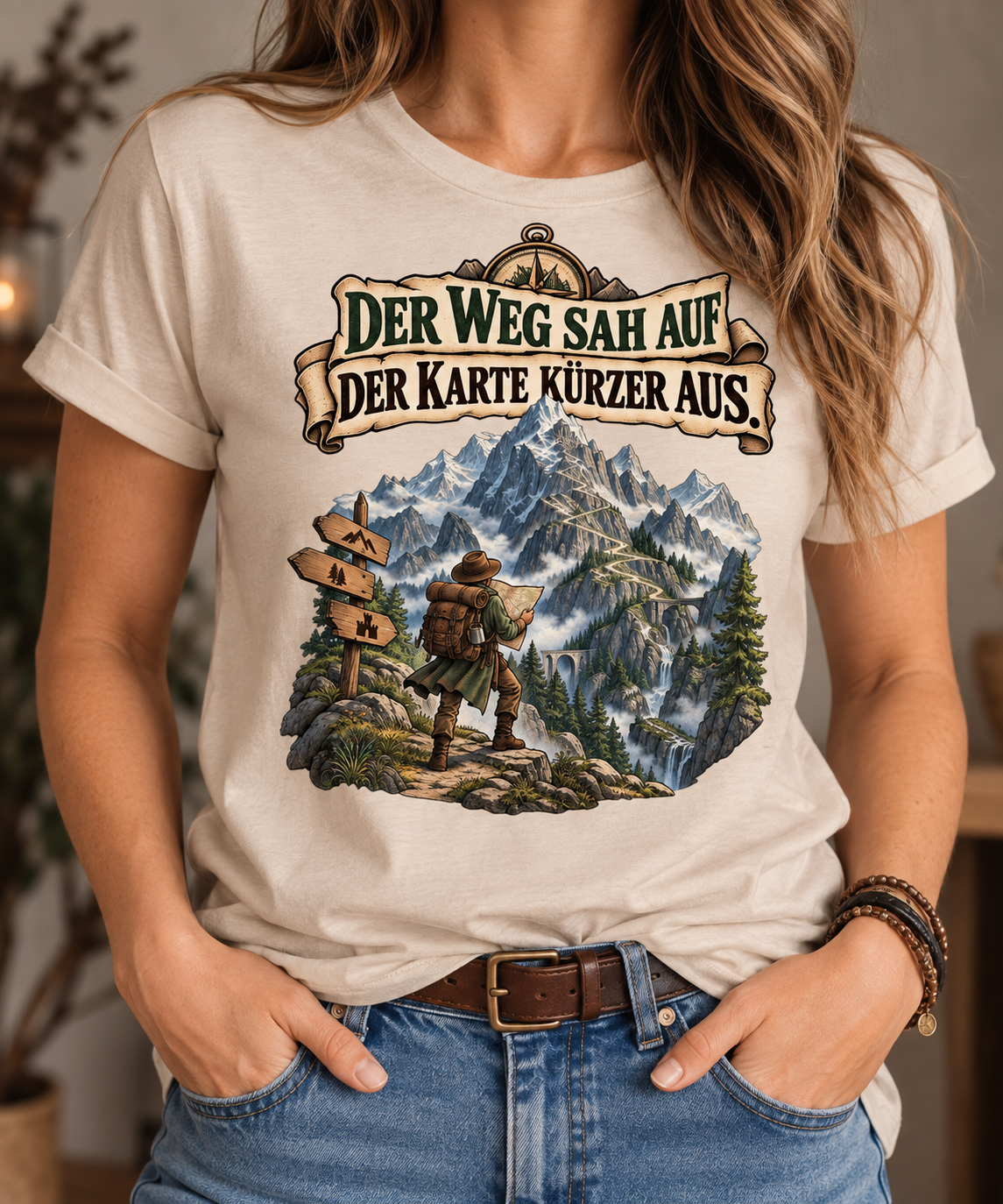 Der Weg sah auf der Karte kürzer aus - Heavy Cotton T-Shirt