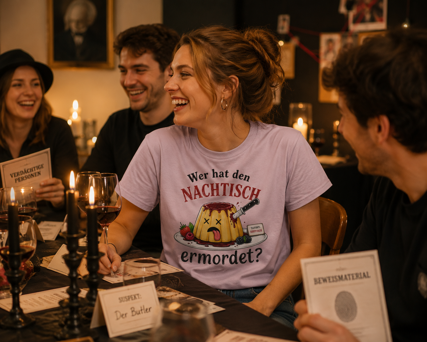Wer hat den Nachtisch ermordet? - Heavy Cotton T-Shirt