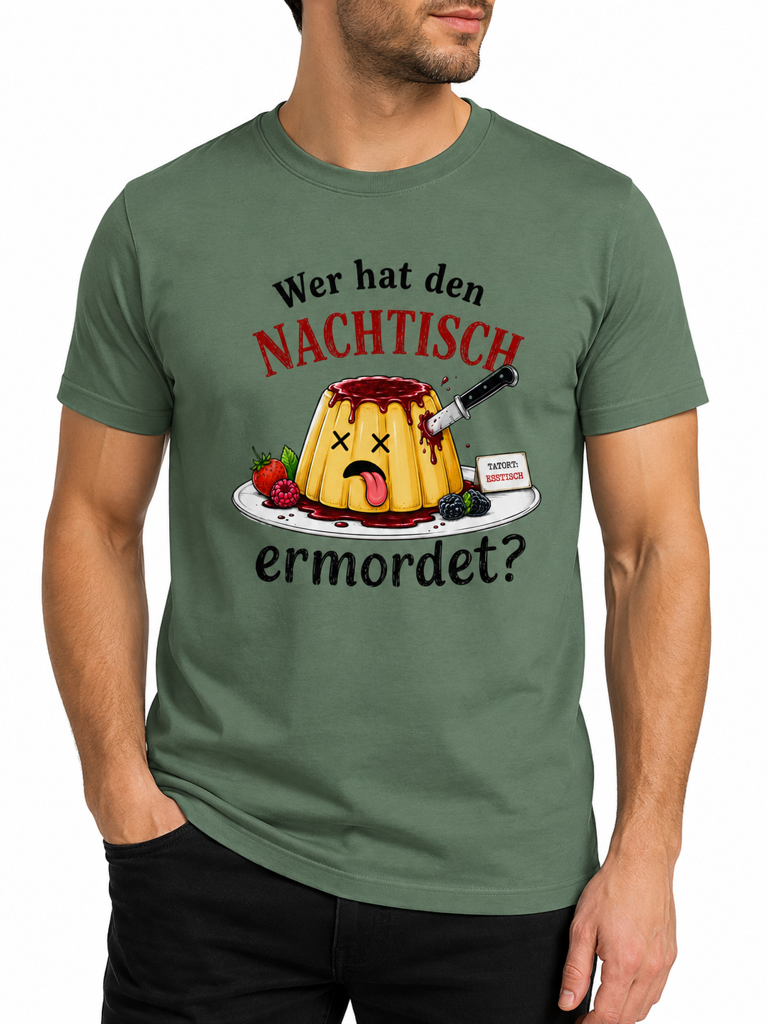 Wer hat den Nachtisch ermordet? - Heavy Cotton T-Shirt