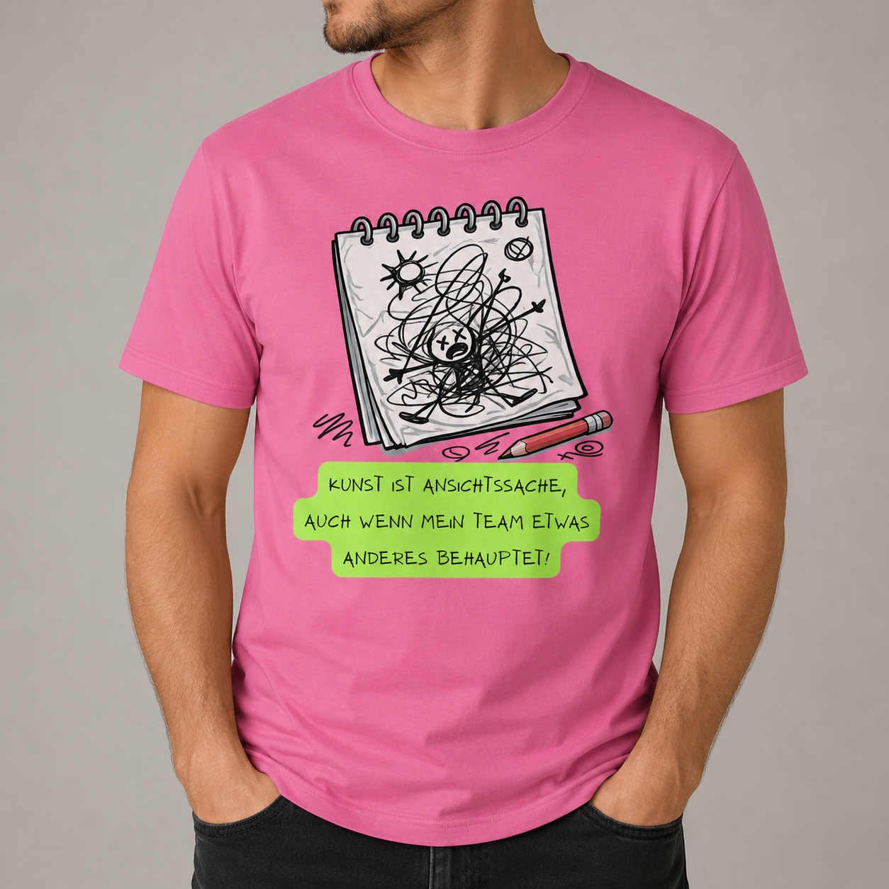 Kunst ist Ansichtssache - Heavy Cotton T-Shirt