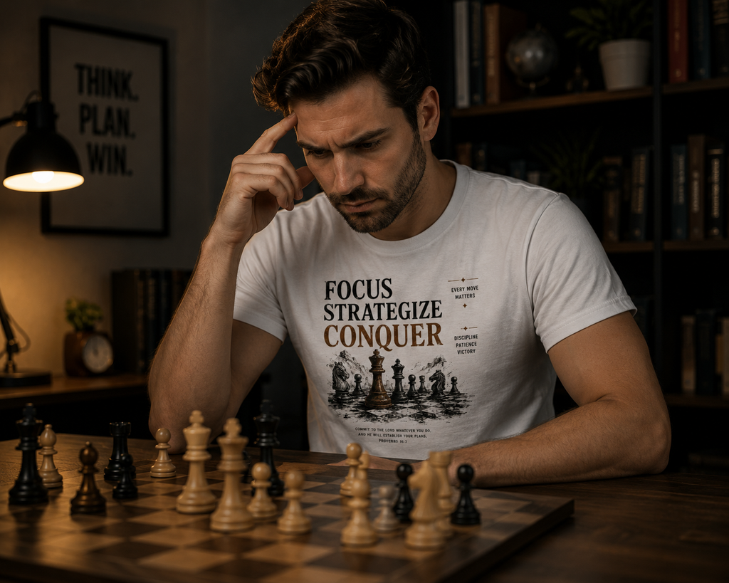 Focus. Strategize. Conquer.  - Heavy Cotton T-Shirt