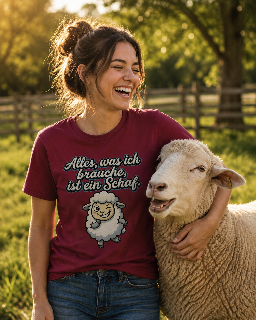 Alles, was ich brauche, ist ein Schaf!  - Heavy Cotton T-Shirt