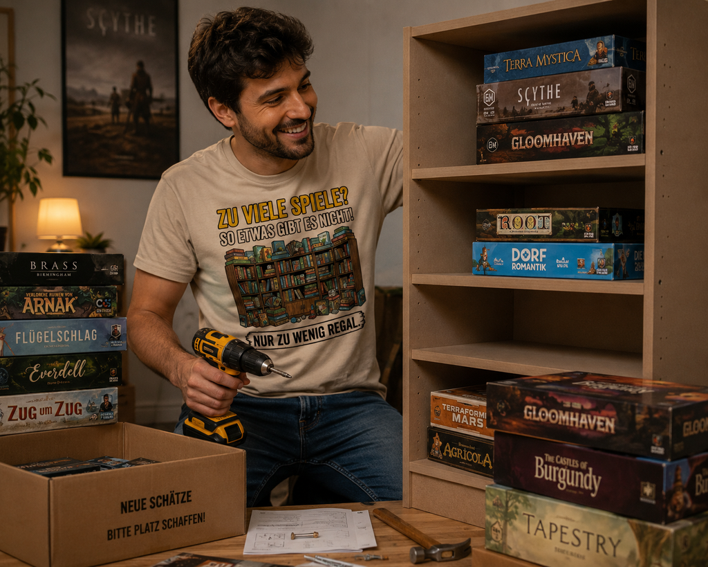 Zu viele Spiele? Zu wenig Regal.  - Heavy Cotton T-Shirt
