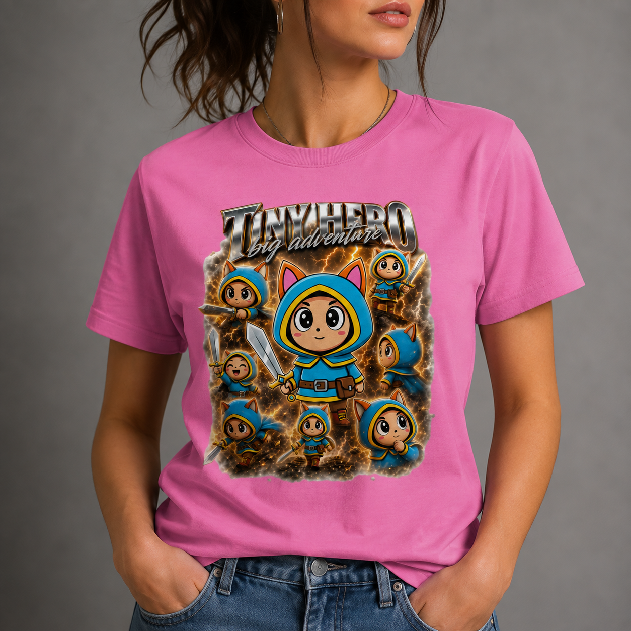 Tiny Hero – Big Adventure - Heavy Cotton T-Shirt
