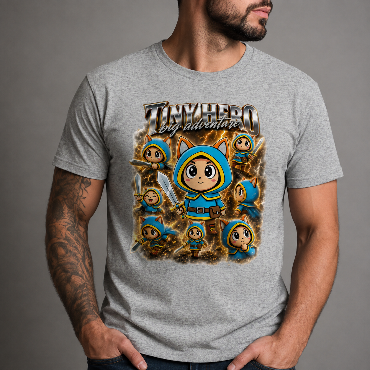Tiny Hero – Big Adventure - Heavy Cotton T-Shirt