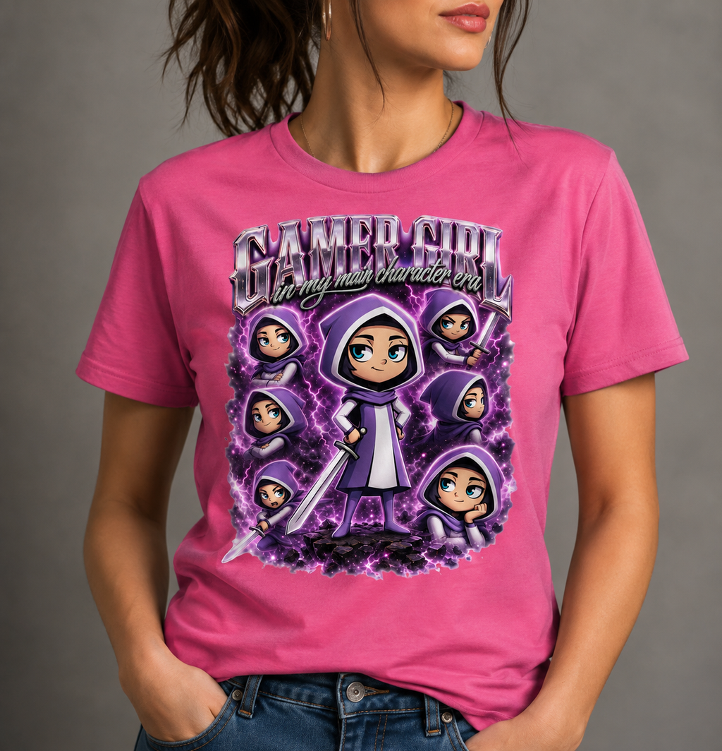Gamer Girl in My Main Character Era - Heavy Cotton T-Shirt