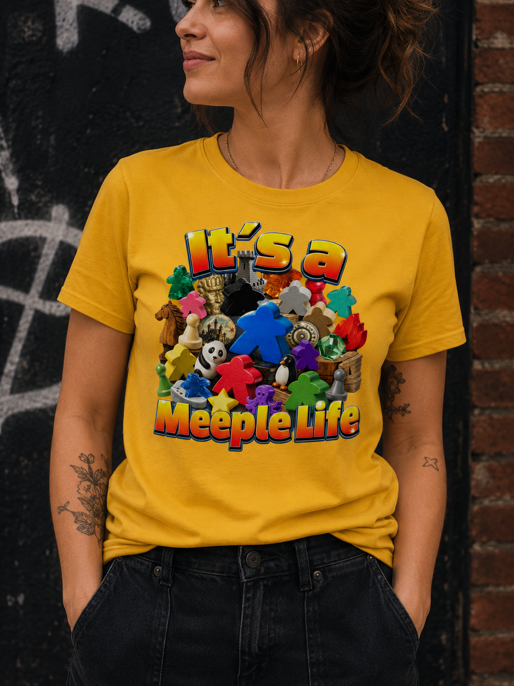 It's a Meeple Life - Heavy Cotton T-Shirt