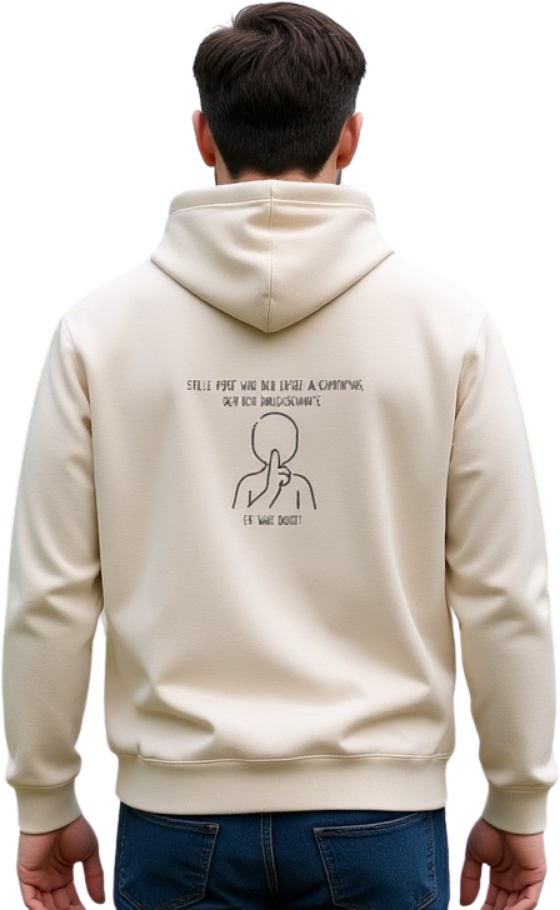 Stille-Post-Algorithmus, unisex Kapuzenpullover aus Bio-Baumwollgemisch