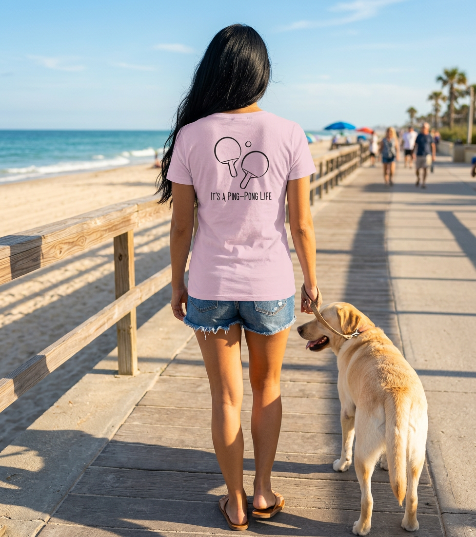 Ping-Pong Life, unisex T-Shirt aus Bio-Baumwolle in Umstellung
