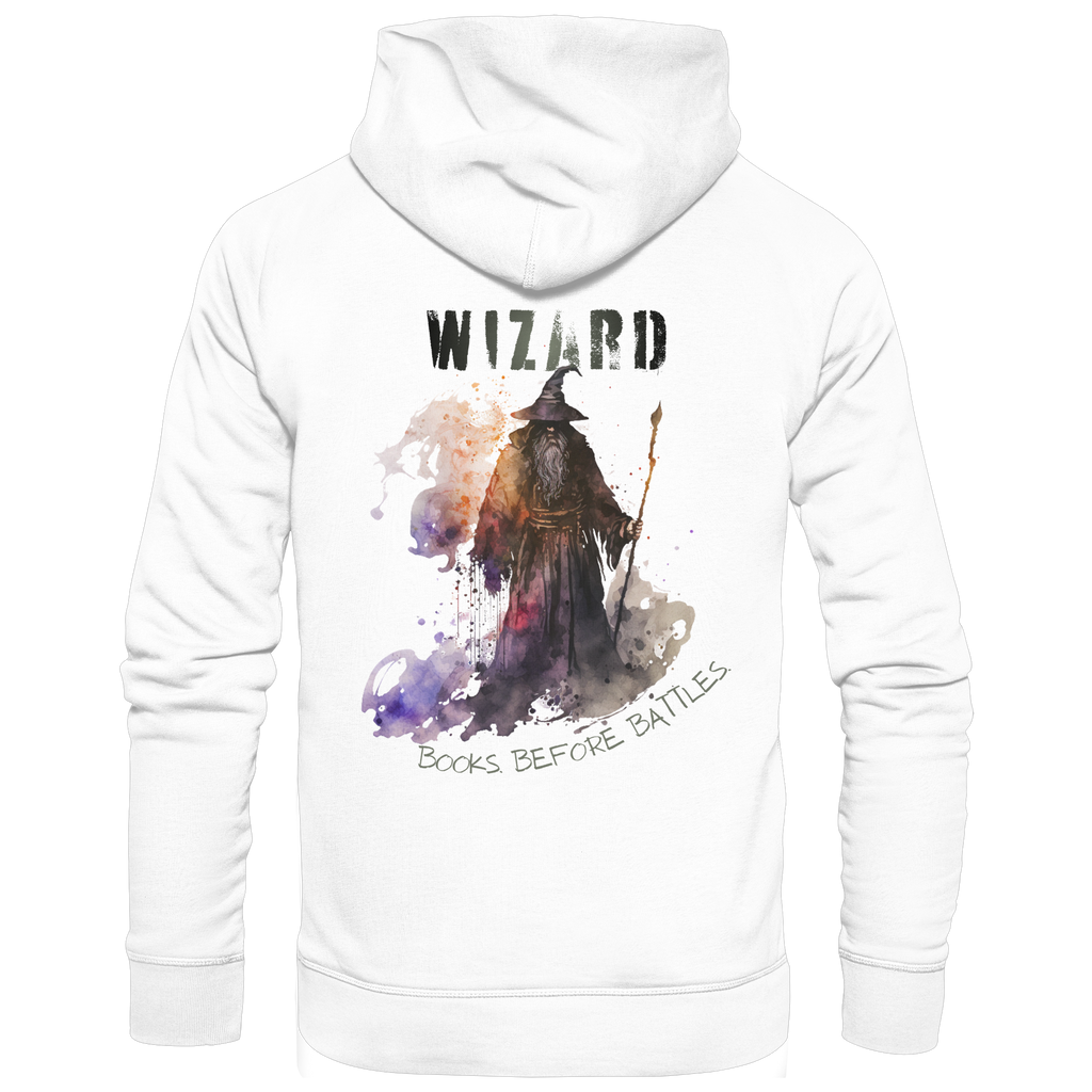 Wizard – Books Before Battles - Basic Unisex Hoodie
