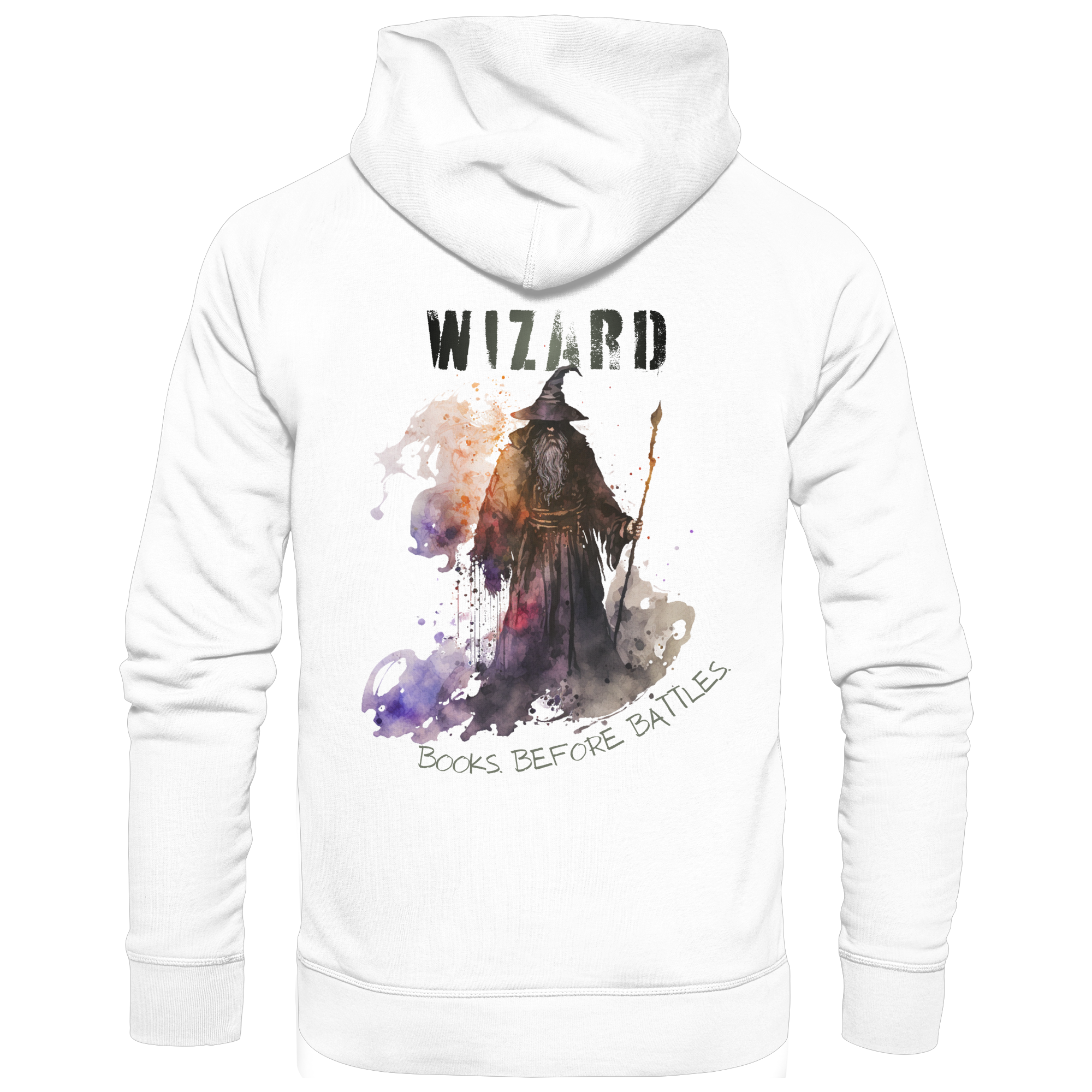 Wizard – Books Before Battles - Basic Unisex Hoodie