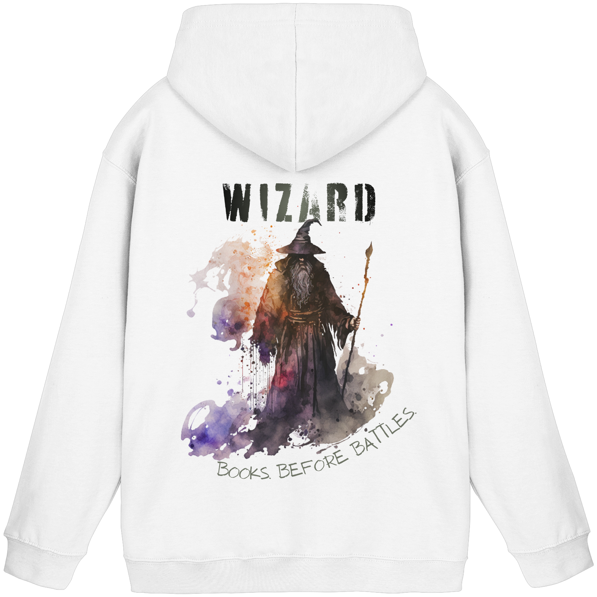 Wizard – Books Before Battles - Basic Unisex Hoodie
