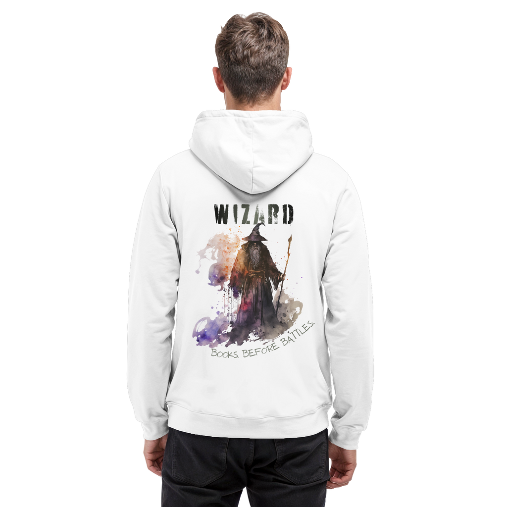 Wizard – Books Before Battles - Basic Unisex Hoodie
