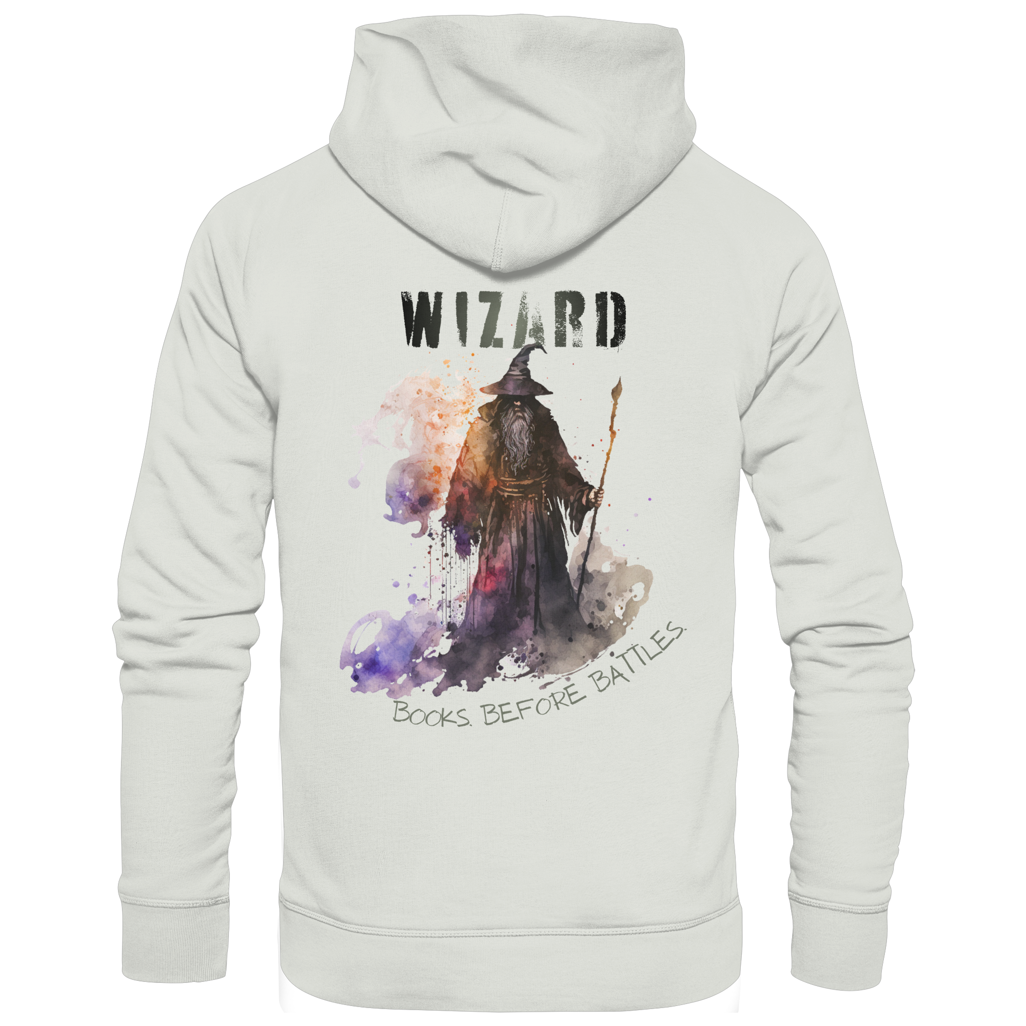 Wizard – Books Before Battles - Basic Unisex Hoodie