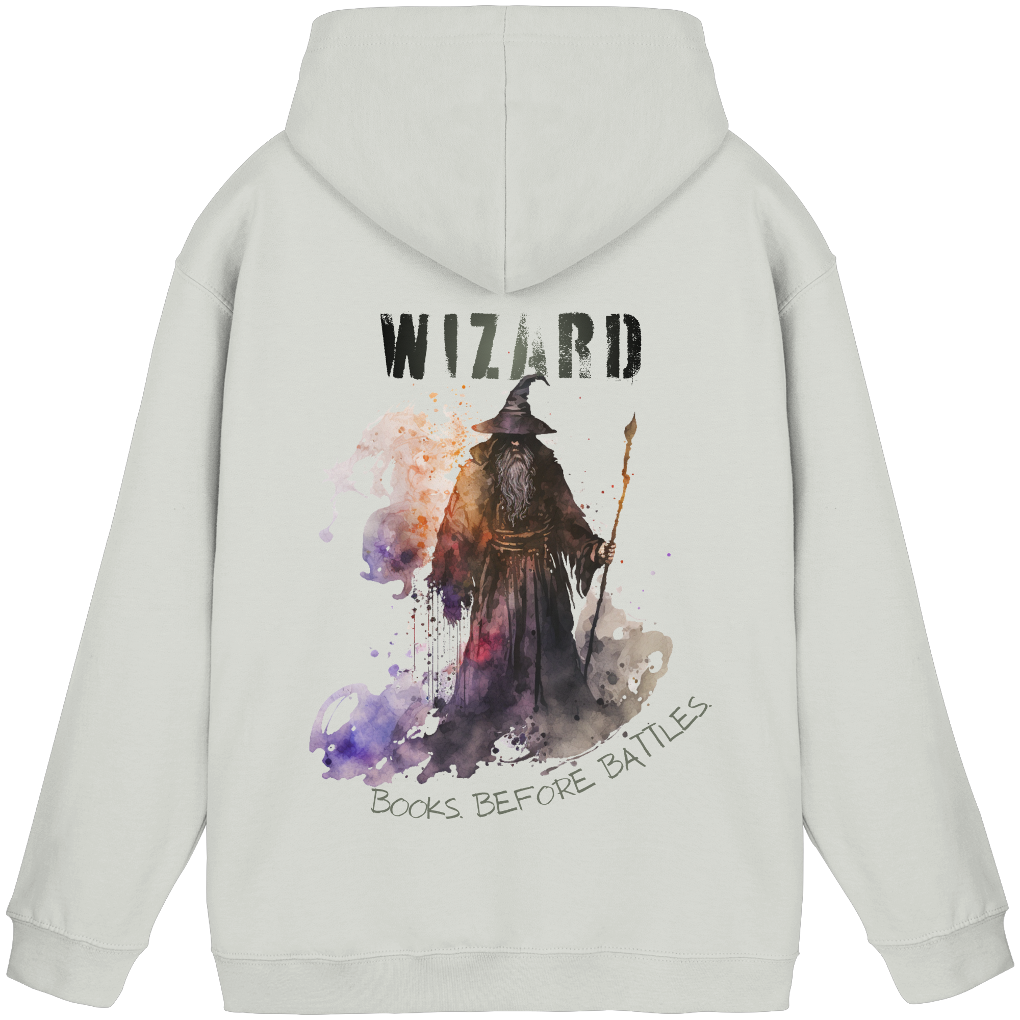 Wizard – Books Before Battles - Basic Unisex Hoodie