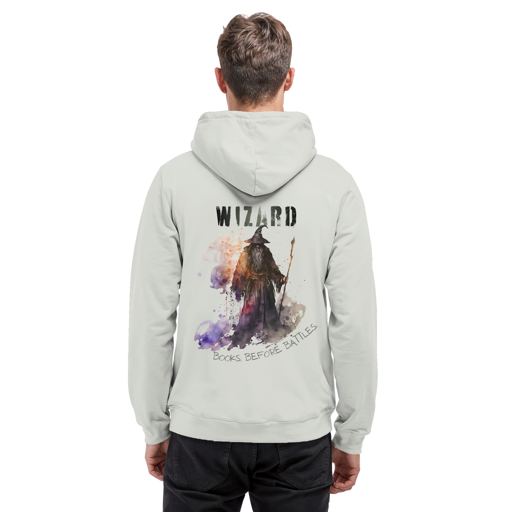 Wizard – Books Before Battles - Basic Unisex Hoodie