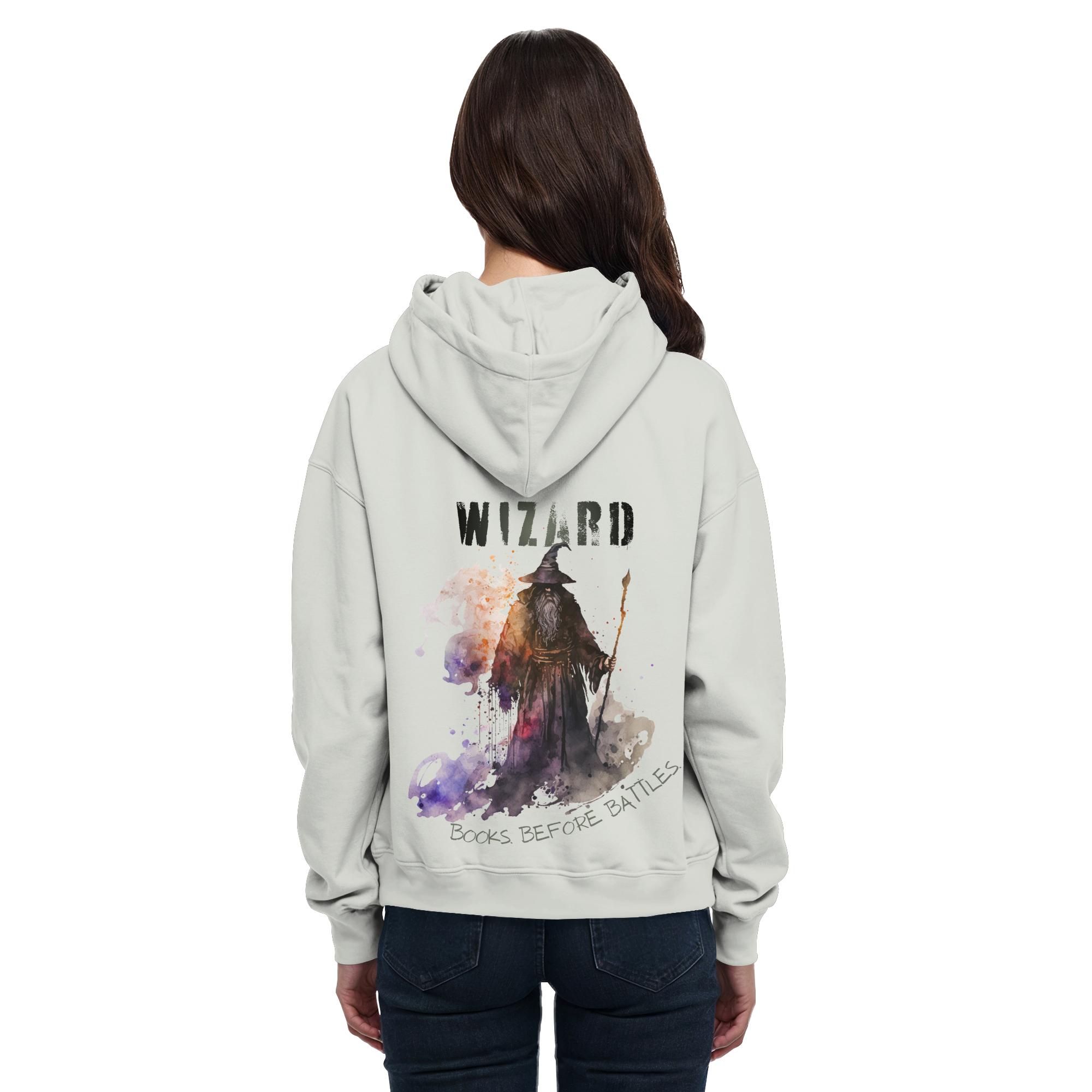 Wizard – Books Before Battles - Basic Unisex Hoodie